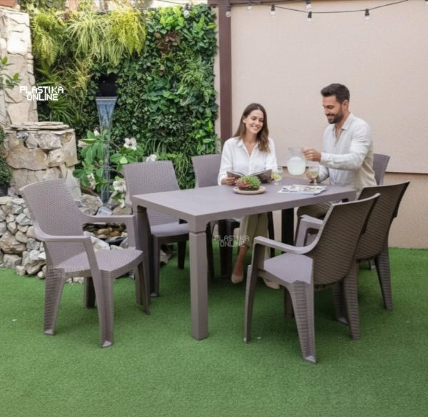Baštenska garnitura RIVA tamna moka