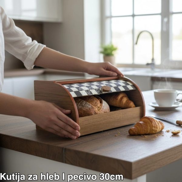 Drvena kutija za hleb i pecivo