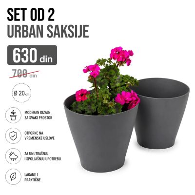 saksija urban fi20 siva