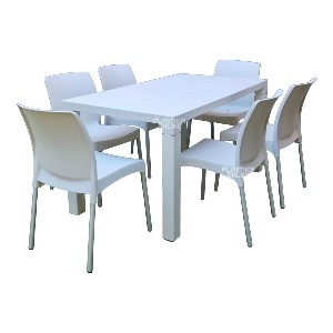 Baštenska garnitura IRIS BISTRO LAN(sto 140×80 i 6 stolica)