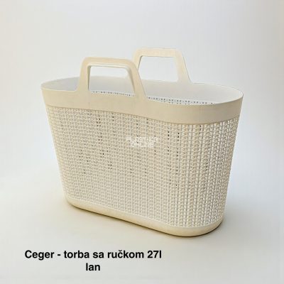 Ceger – torba sa ručkom 27L, Ceger za kupovinu, Plastični ceger, Torba za plažu, torba za pijacu