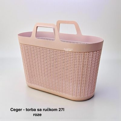 Ceger – torba sa ručkom 27L, Ceger za kupovinu, Plastični ceger, Torba za plažu, torba za pijacu