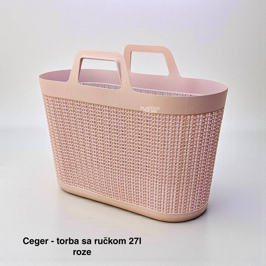 Ceger – torba sa ručkom 27L, Ceger za kupovinu, Plastični ceger, Torba za plažu, torba za pijacu
