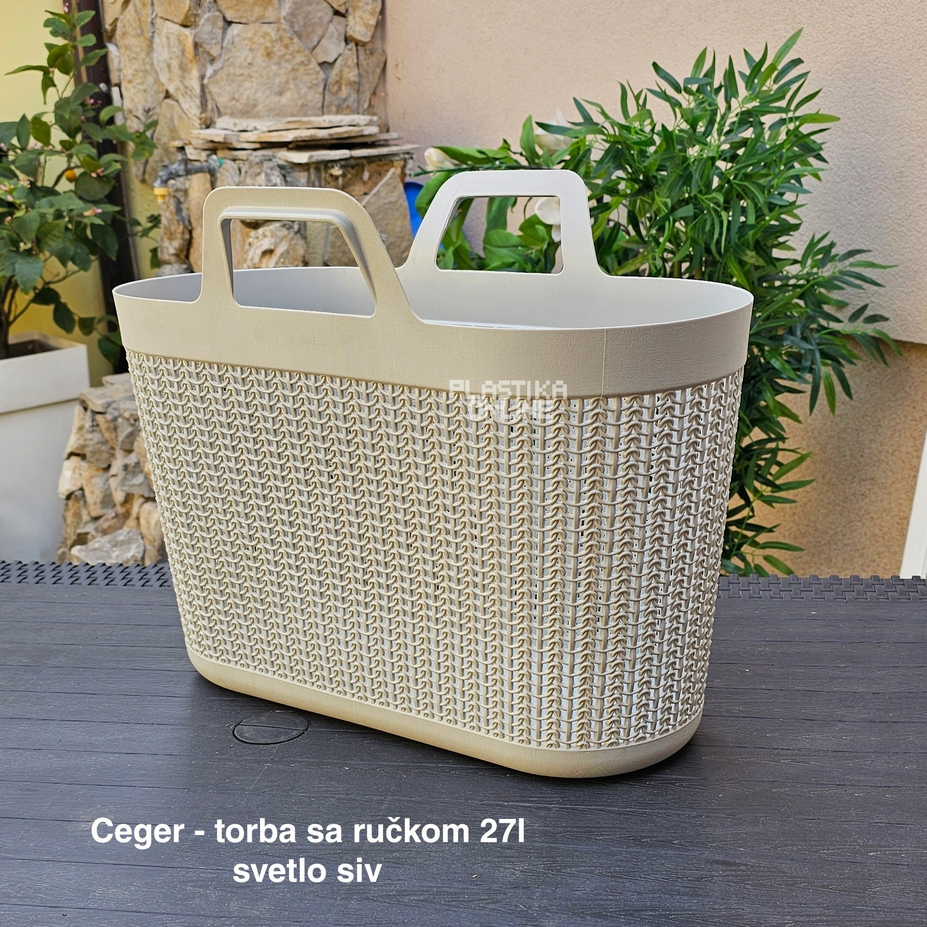 Ceger – torba sa ručkom 27L, Ceger za kupovinu, Plastični ceger, Torba za plažu, torba za pijacu
