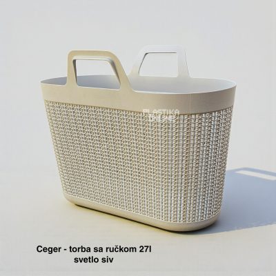 Ceger – torba sa ručkom 27L, Ceger za kupovinu, Plastični ceger, Torba za plažu, torba za pijacu