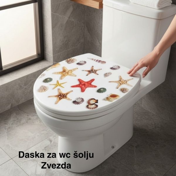 Daska za WC šolju 44x36 cm, Plastična daska za WC šolju sa poklopcem, WC daska sa šrafovima, Plastična WC daska, Poklopac za WC dasku