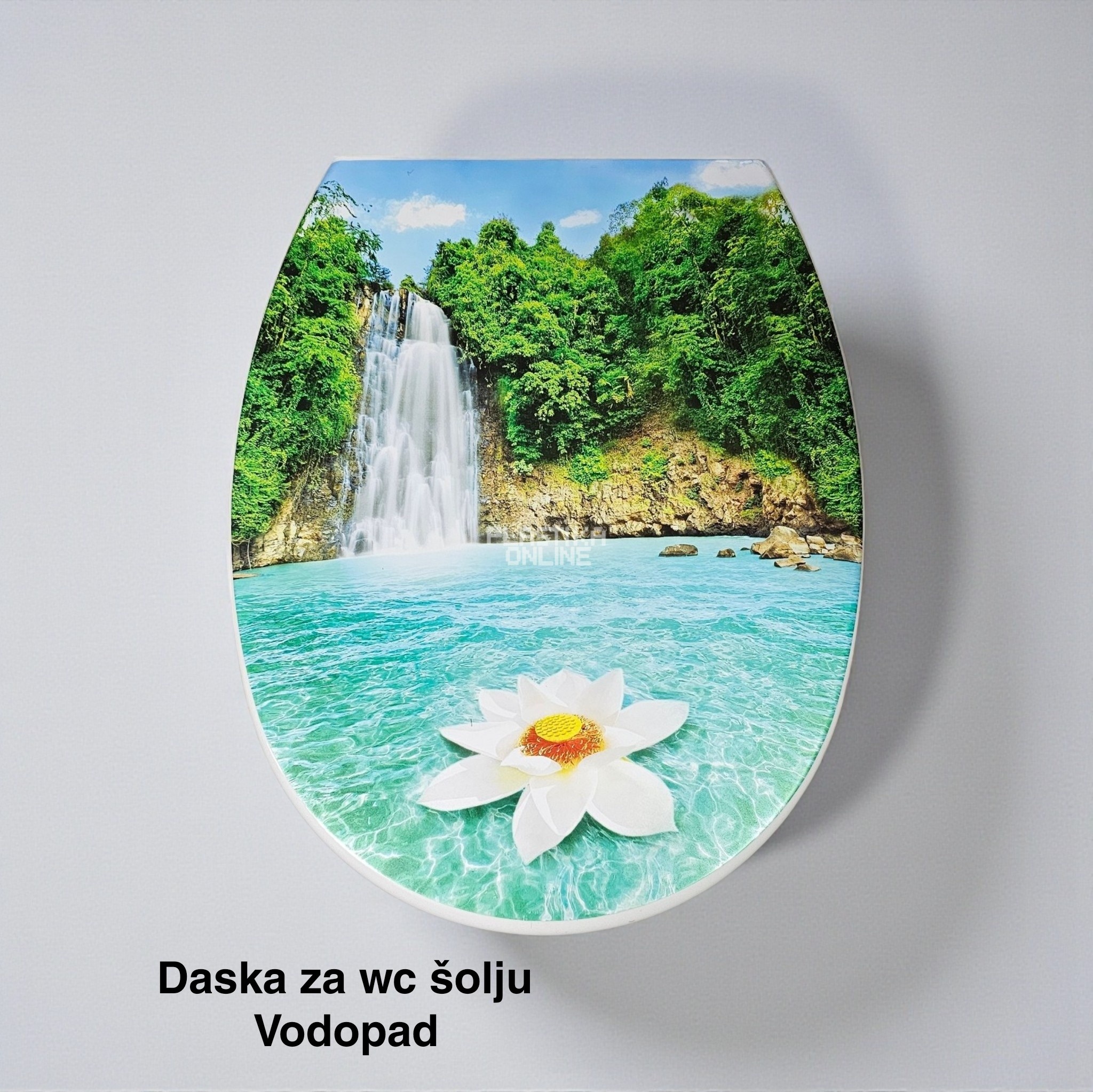 Daska za WC šolju 44x36 cm, Plastična daska za WC šolju sa poklopcem, WC daska sa šrafovima, Plastična WC daska, Poklopac za WC dasku