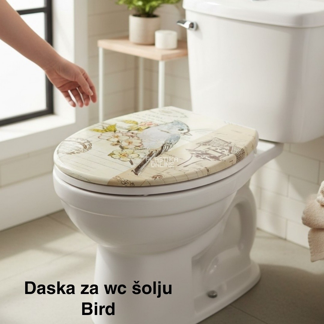 Daska za WC šolju 44x36 cm, Plastična daska za WC šolju sa poklopcem, WC daska sa šrafovima, Plastična WC daska, Poklopac za WC dasku