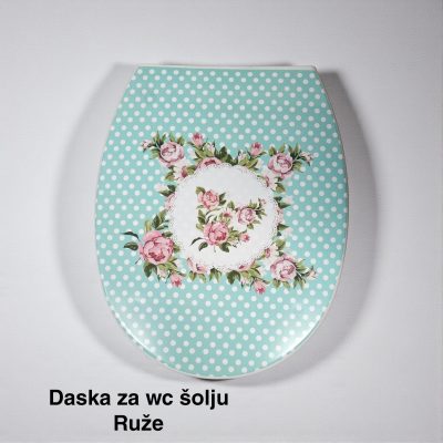 Daska za WC šolju 44x36 cm, Plastična daska za WC šolju sa poklopcem, WC daska sa šrafovima, Plastična WC daska, Poklopac za WC dasku