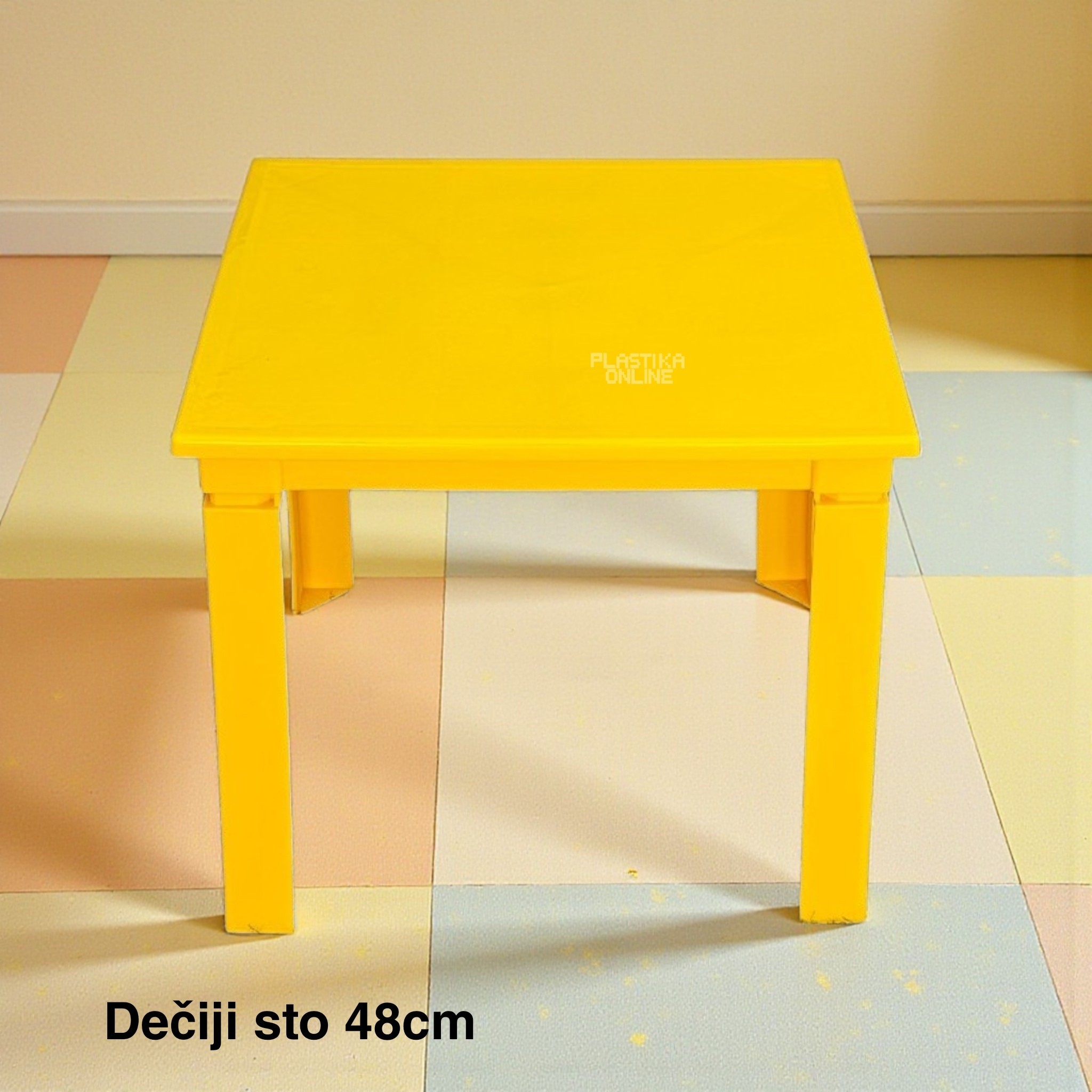 Dečiji sto 48cm žut, plasticni deciji sto