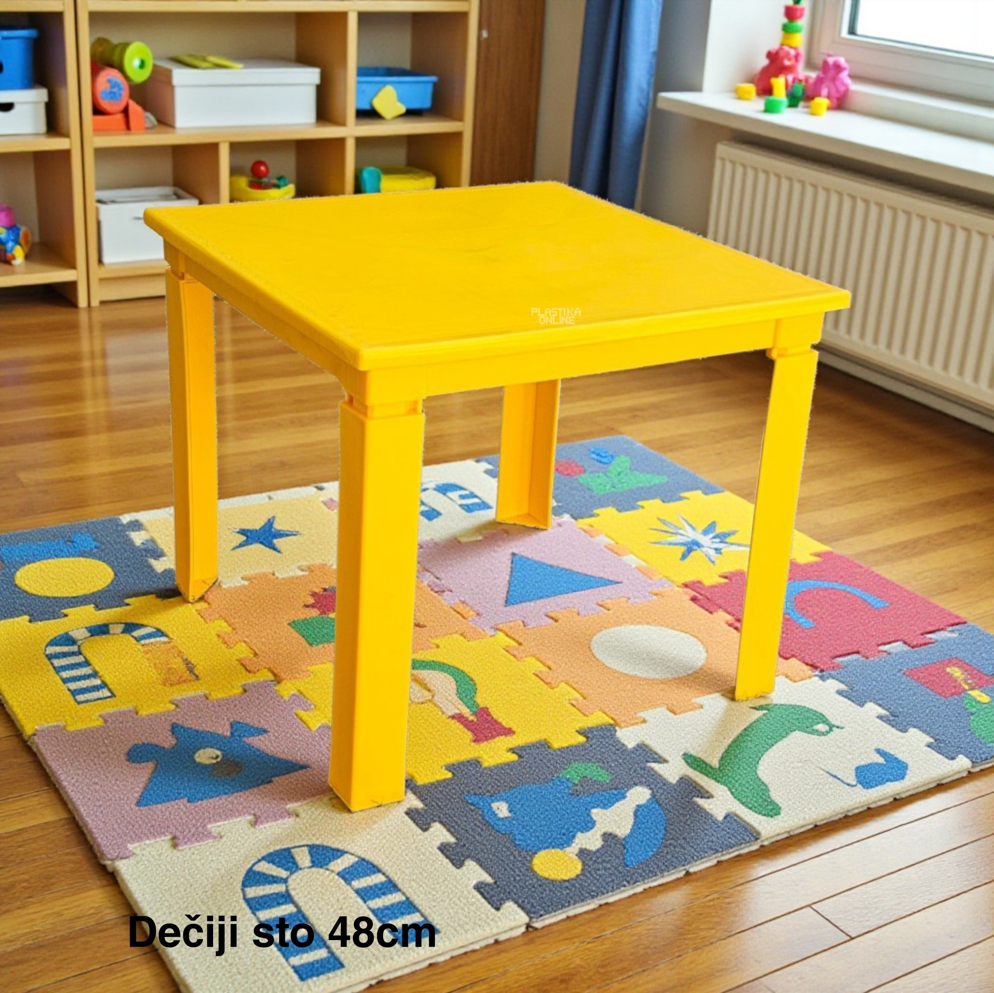 Dečiji sto 48cm žut, plasticni deciji sto