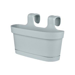 Saksija sa 2 kuke 40×13×H19 cm – TERRA siva