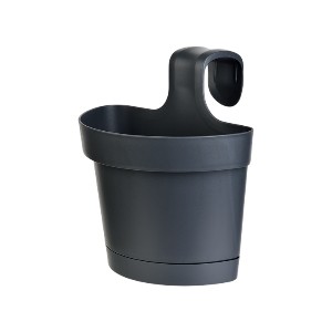 Saksija sa kukom 25x13xh19cm Terra antracit
