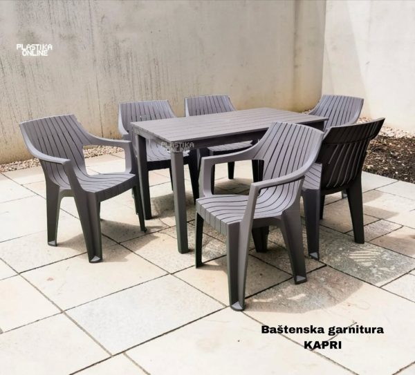 Baštenska garnitura KAPRI siva