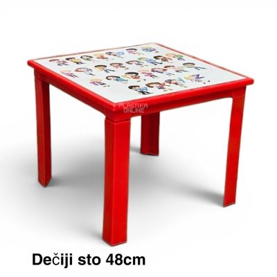 Dečiji sto, plastični sto, dečiji stolovi, dečiji sto i stolice crveni