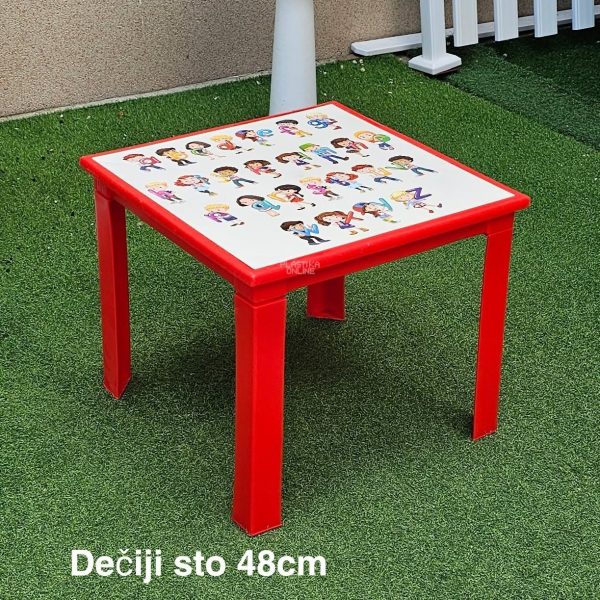 Dečiji sto, plastični sto, dečiji stolovi, dečiji sto i stolice crveni