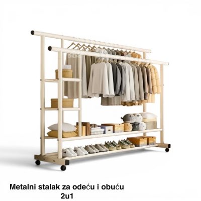 Metalni stalak za odeću i obuću, Stalak za odeću, Stalak za garderobu,