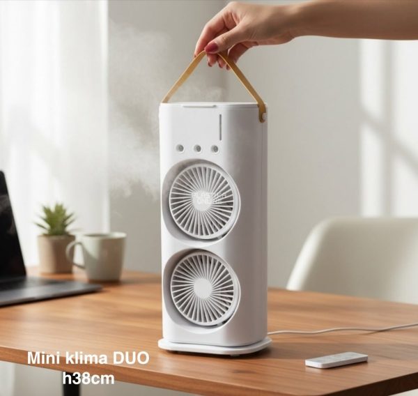 Mini klima DUO h38cm, Punjiva mini klima sa daljinskim, Ventilator