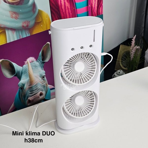 Mini klima DUO h38cm, Punjiva mini klima sa daljinskim, Ventilator