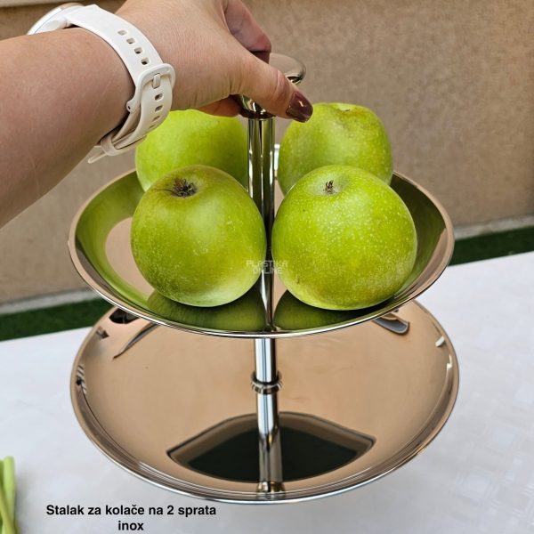 Stalak za kolače na 2 sprata , Stalak za posluženje, Dekorativni stalak, Stalak za mafine