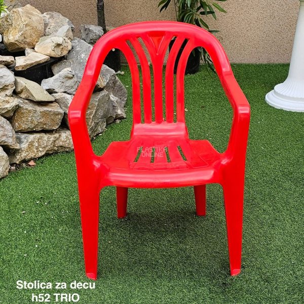 Stolica za decu h52 TRIO, plasticna stolica za decu crvena
