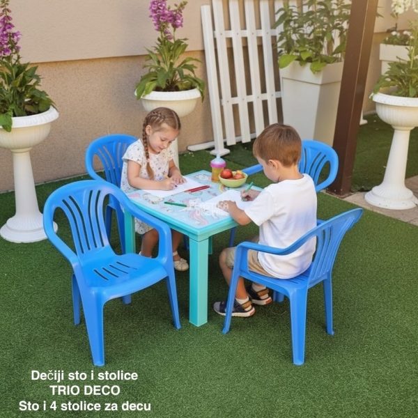 dečiji sto i stolice , Dečiji set, plasticni sto za decu, plasticne stolice za decu