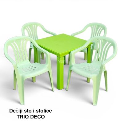 dečiji sto i stolice , Dečiji set, plasticni sto za decu, plasticne stolice za decu kivi