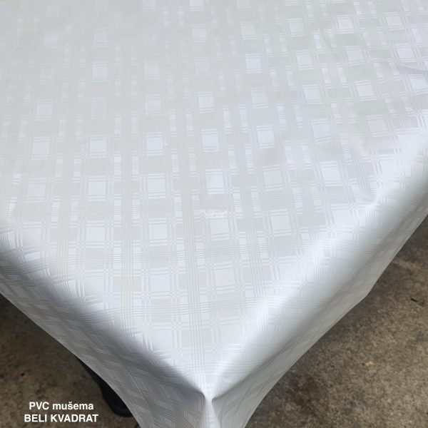 mušema beli pravougaonik, pvc mušema, plasticna mušema za sto