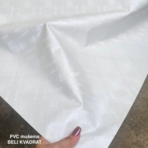 mušema beli pravougaonik, pvc mušema, plasticna mušema za sto