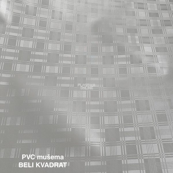 mušema beli pravougaonik, pvc mušema, plasticna mušema za sto