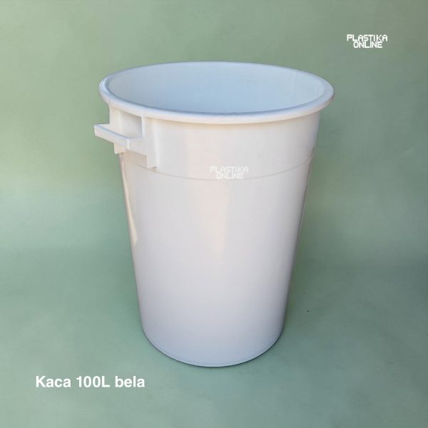 Kaca 100L bela bez poklopca