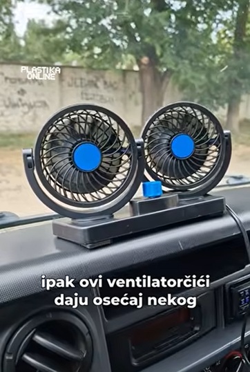 Ventilator za auto sa dve glave