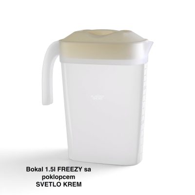 Bokal 1,5l s poklopcem Freezy, Bokal sa mericom, plasticni bokal