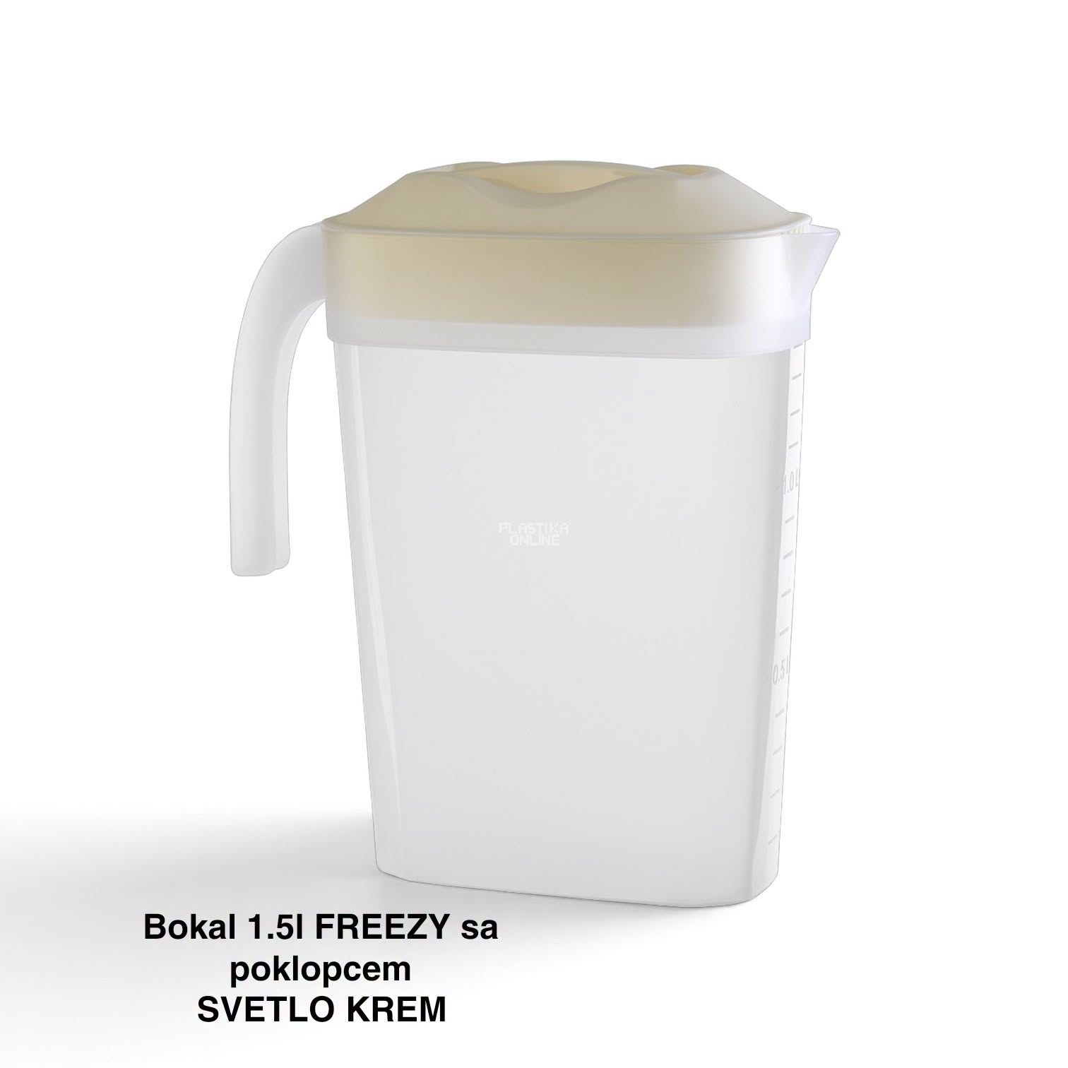 Bokal 1,5l s poklopcem Freezy, Bokal sa mericom, plasticni bokal