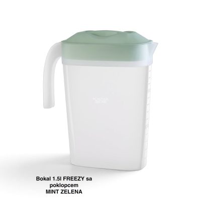 Bokal 1,5l s poklopcem Freezy, Bokal sa mericom, plasticni bokal