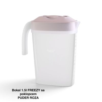 Bokal 1,5l s poklopcem Freezy, Bokal sa mericom, plasticni bokal