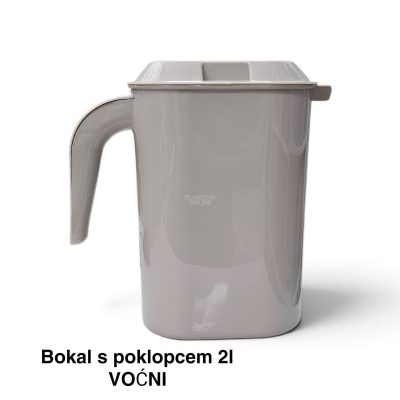 Bokal s poklopcem 2l Voćni, plastični bokal