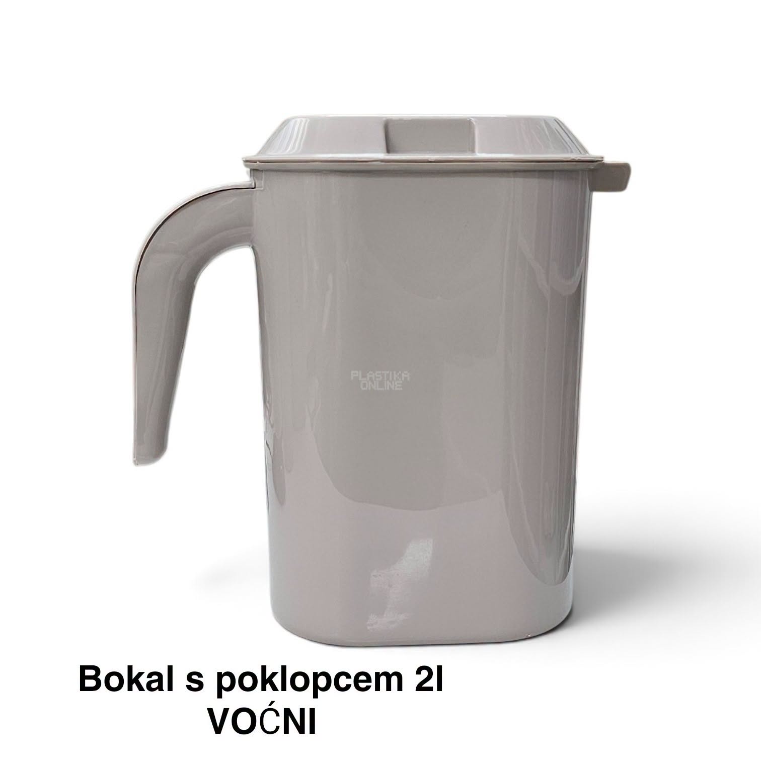 Bokal s poklopcem 2l Voćni, plastični bokal