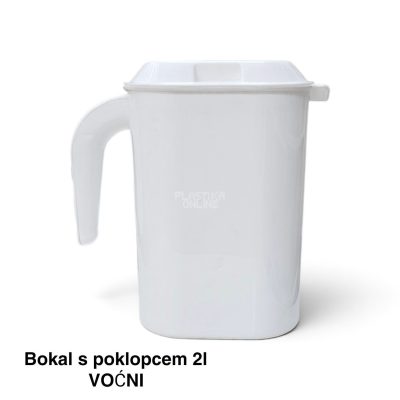 Bokal s poklopcem 2l Voćni, plastični bokal