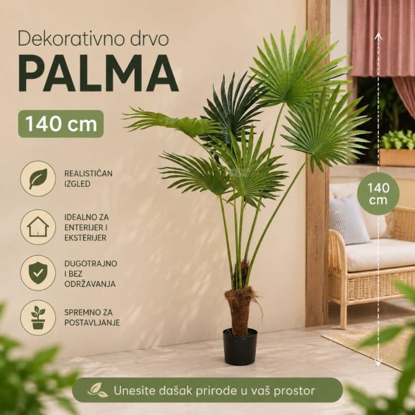 Dekorativno drvo 140 cm Palma , ukrasno drvo
