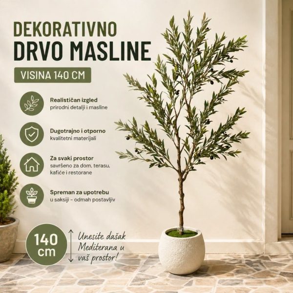 Dekorativno drvo 140cm, drvo Maslina
