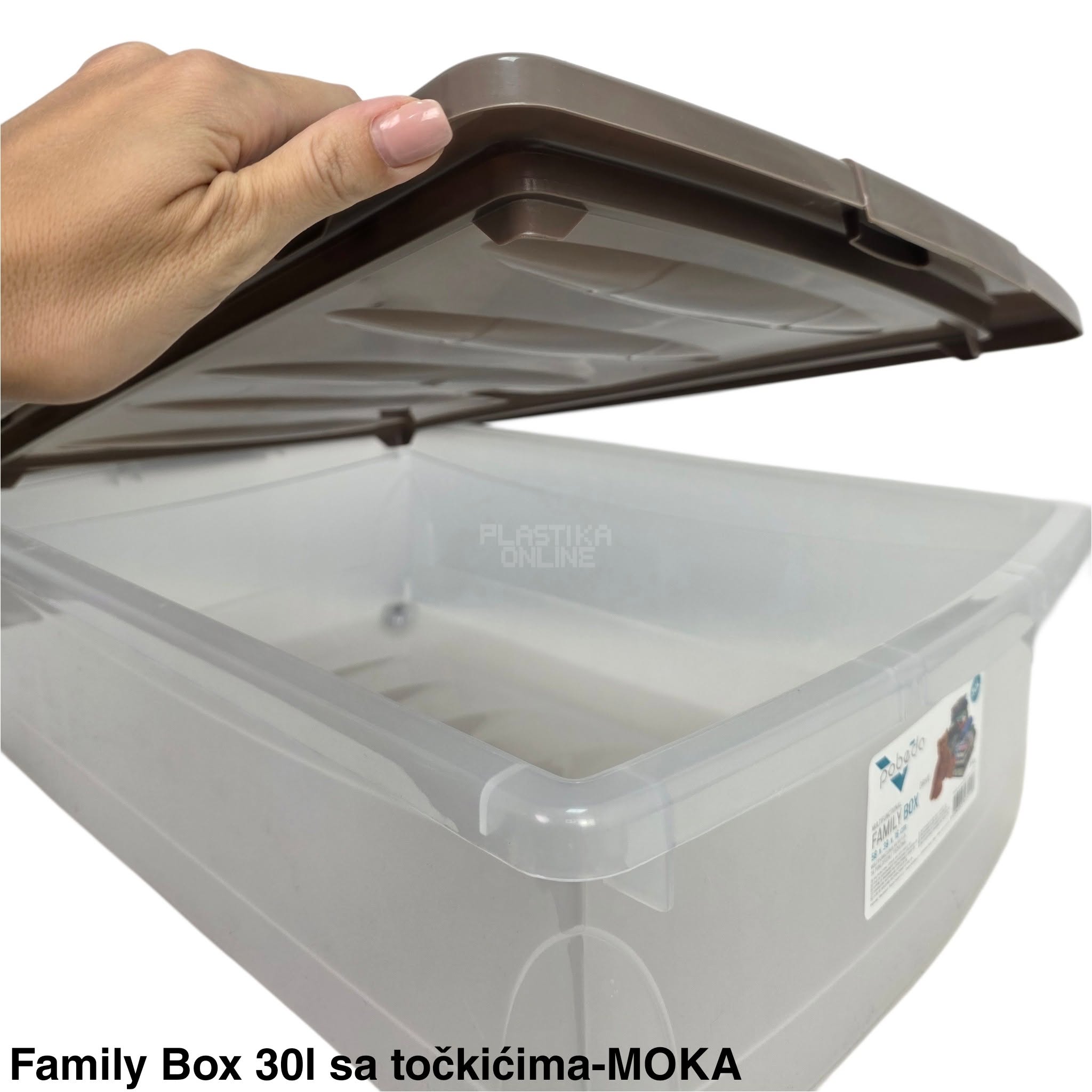 Kutija za odlaganje sa točkićima 30L - Family box DRIVE 30l -MOKA - Slika 7