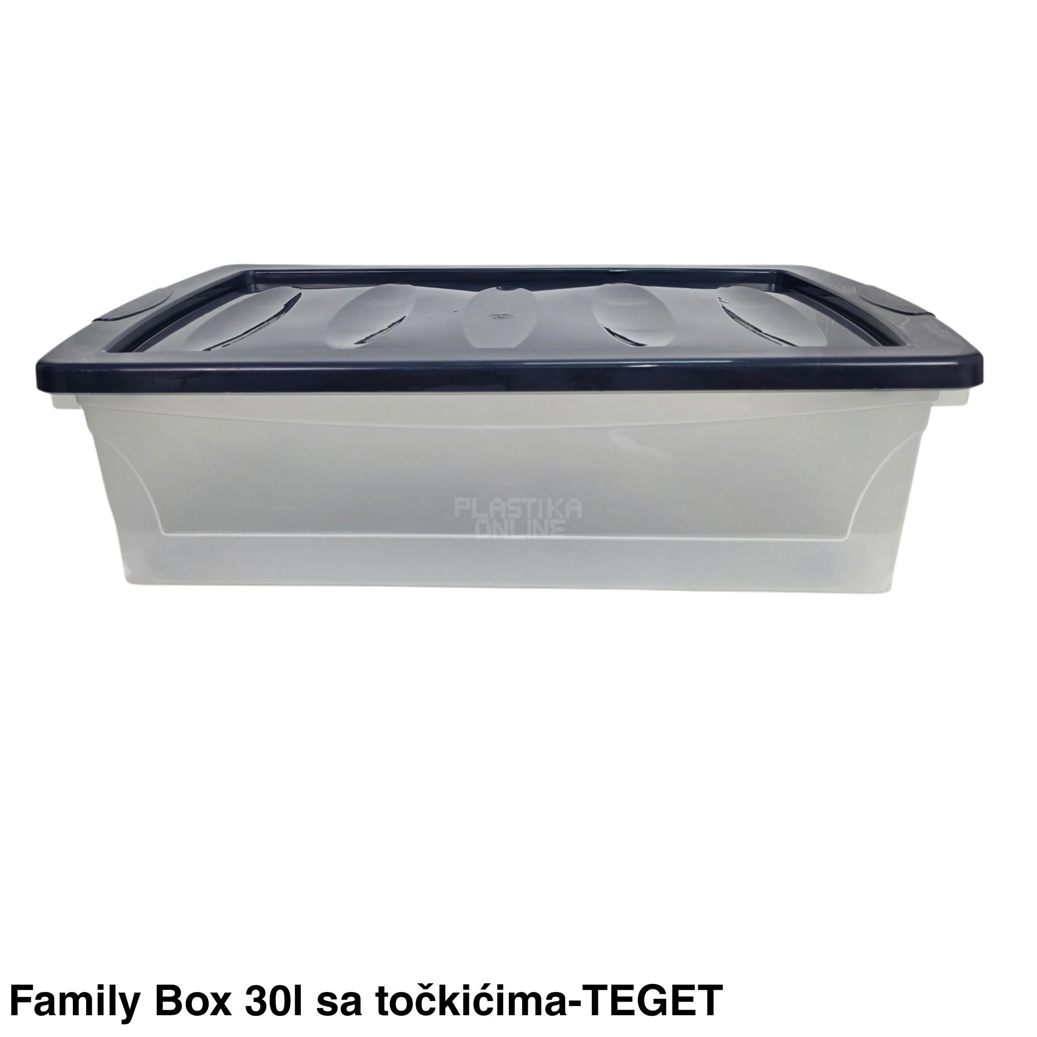 Kutija za odlaganje sa točkićima 30L - Family box DRIVE 30l -TEGET - Slika 2