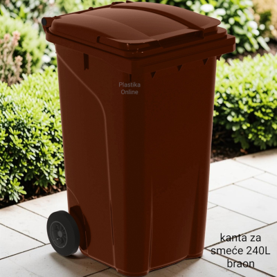 Kanta za smeće 240L Urban braon