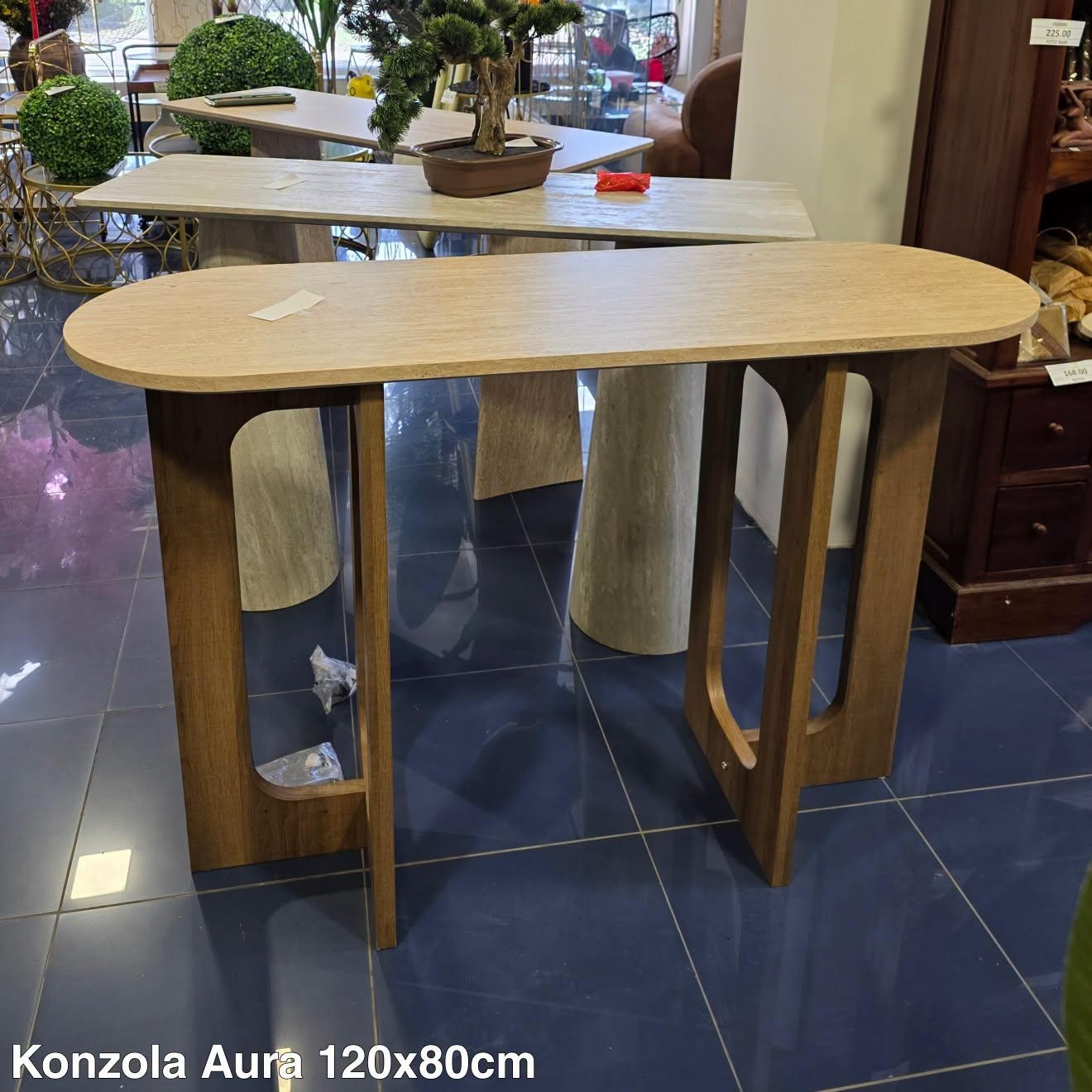 Konzolni sto 120x40x80 aura hrast , pomocni sto