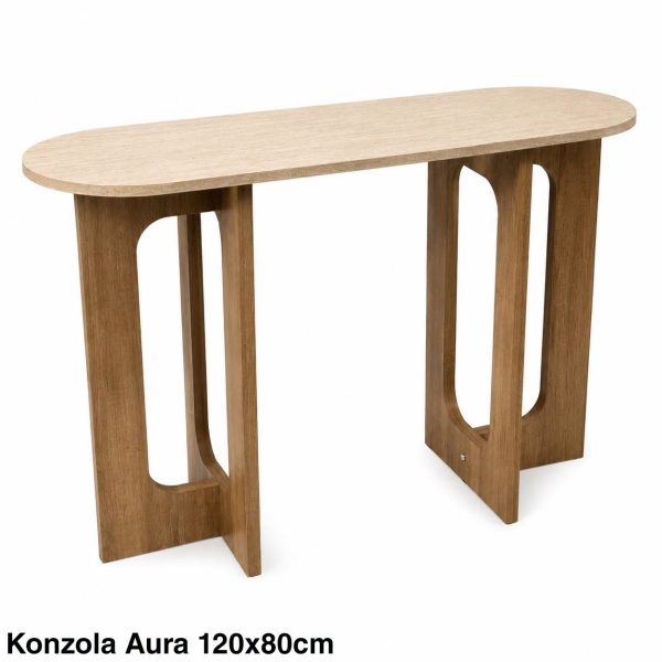 Konzolni sto 120x40x80 aura hrast , pomocni sto