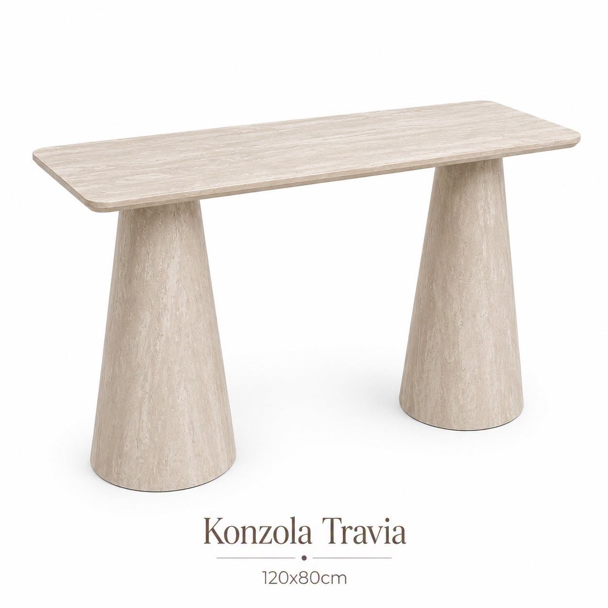 Konzolni sto 120x40x80cm, Travia - imitacija travertina , pomoćni sto