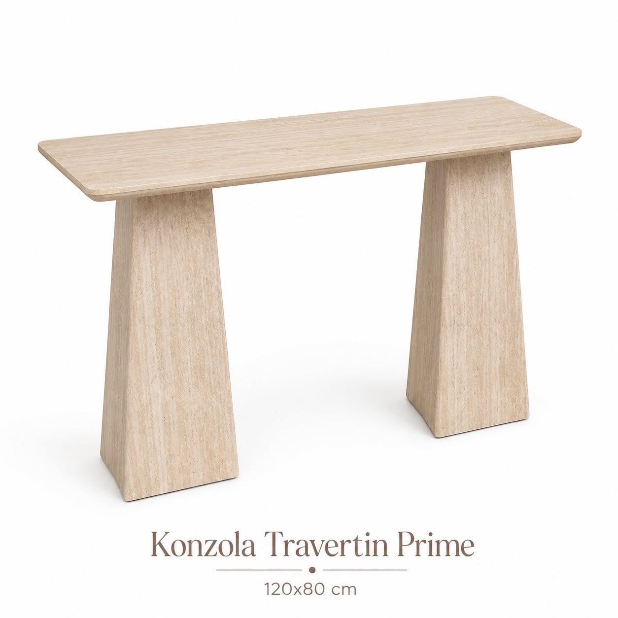 Konzolni sto 120x40x80cm Travertin Prime - imitacija travertina pomoćni sto, konzola