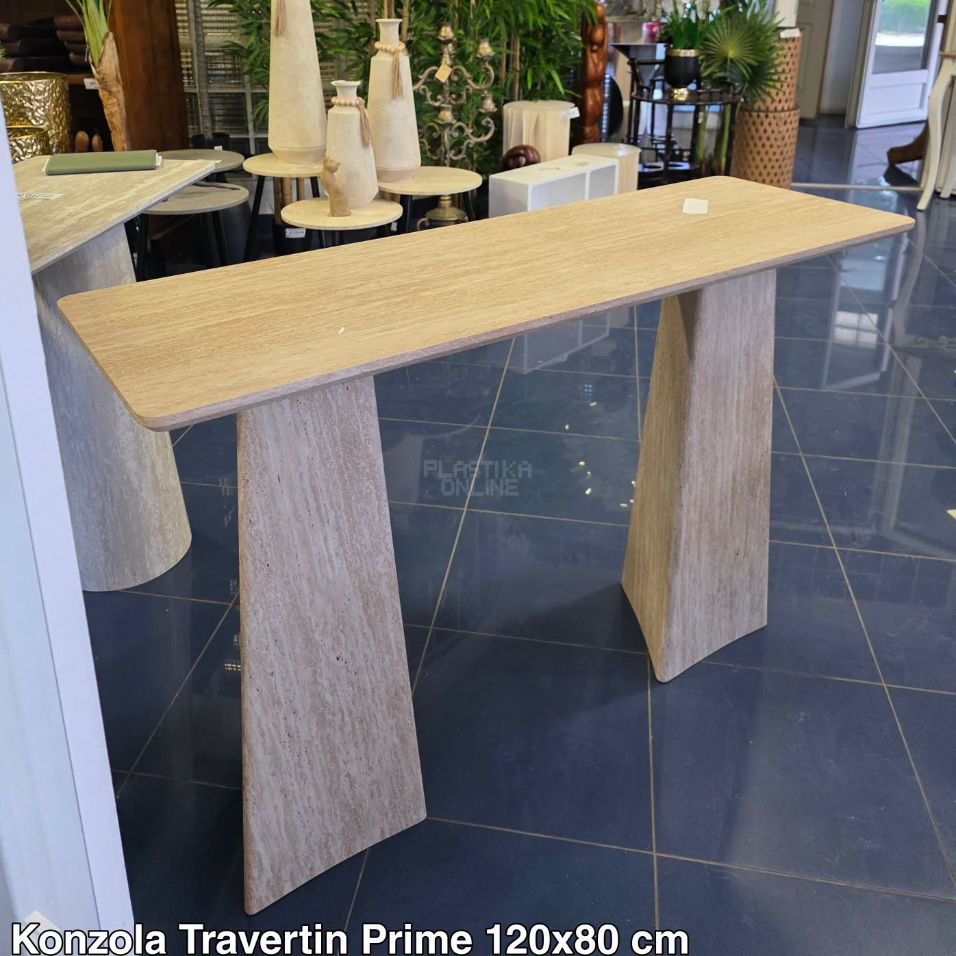 Konzolni sto 120x40x80cm Travertin Prime - imitacija travertina pomoćni sto, konzola