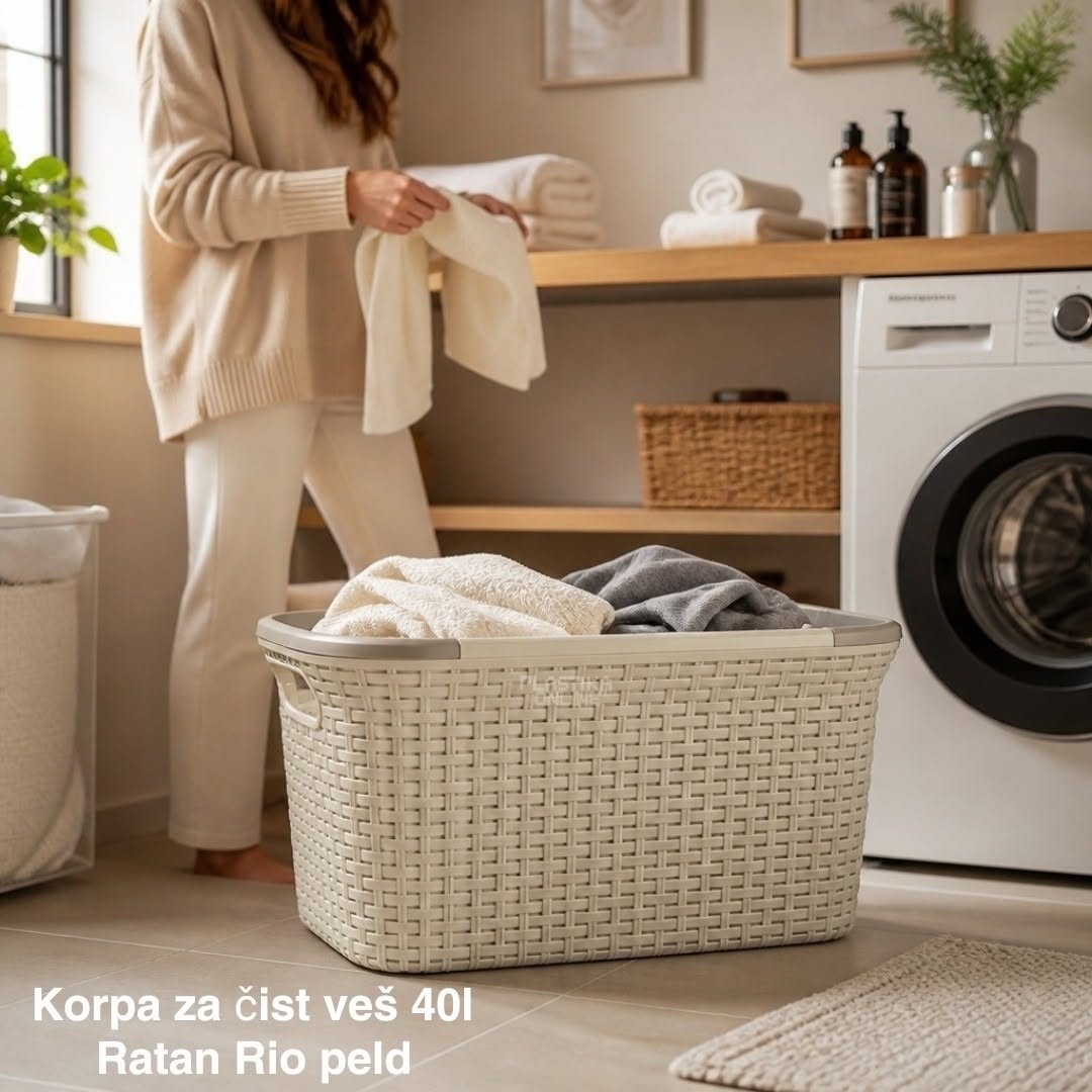 Korpa za čist veš 40L Ratan RIO peld